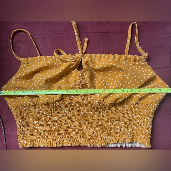 Orange polka dot crop top XL - Picture 5 of 9